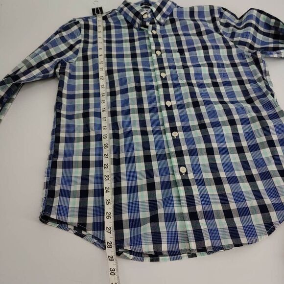 Abercrombie & Fitch Shirt Men's Medium Muscle White Blue Plaid Button Down - Picture 7 of 11